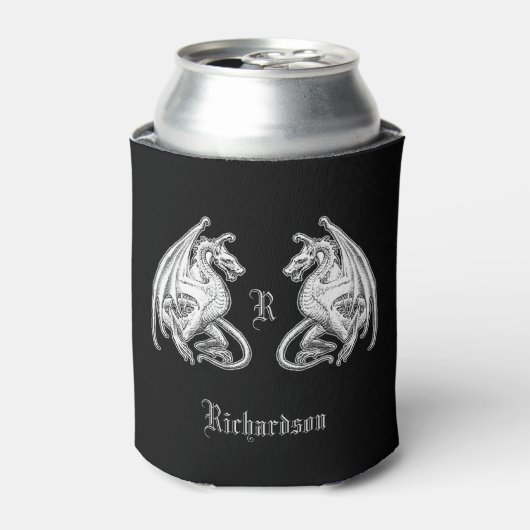 翼パーソナライズされた竜 缶クーラー (缶正面)