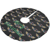 翼ヒッピー平和シンボルThunder_Cove ブラッシュドポリエステルツリースカート (アングル)