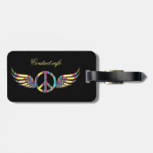 翼ヒッピー平和シンボルThunder_Cove ラゲッジタグ (裏面横)