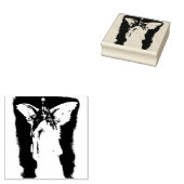 翼ビクトリアン付き天使と星、美しい女性 ラバースタンプ (押印)