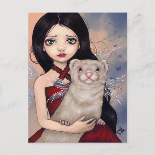 「翼フェレット」ポストカード ポストカード (正面)