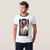 「翼プリントTシャツを着たセラフィック・ドリームズボーイ。 Tシャツ (正面フル)