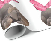 翼ベビー象ラッピング紙 ラッピングペーパー (ロールコーナー)