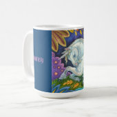 翼ユニコーン飛んでいる馬ファンタジーマグ コーヒーマグカップ (正面左)