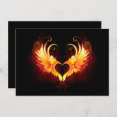 翼付きエンジェルファイアハート エンクロージャーカード (正面/裏面)