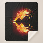 翼付きエンジェルファイアハート シェルパブランケット (正面)