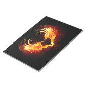 翼付きエンジェルファイアハート ノートパッド (アングル)