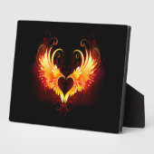 翼付きエンジェルファイアハート フォトプラーク (側面)