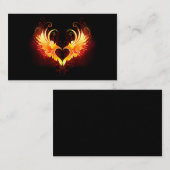 翼付きエンジェルファイアハート 名刺 (正面/裏面)