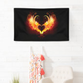 翼付きエンジェルファイアハート 横断幕 (インサイチュ)