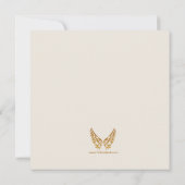 翼付きゴールデンフレーム招待状 招待状 (裏面)