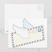 翼付き手紙 ポストカード (正面/裏面)