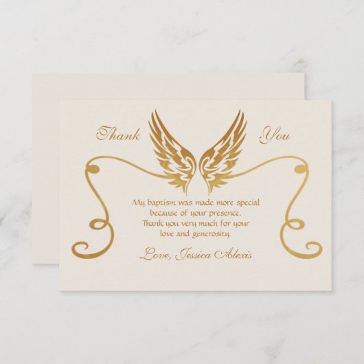 翼付き金枠サンキューカード サンキューカード (正面/裏面)