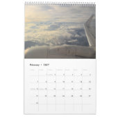 翼先端: 飛行機からの眺め カレンダー (2月 2027)