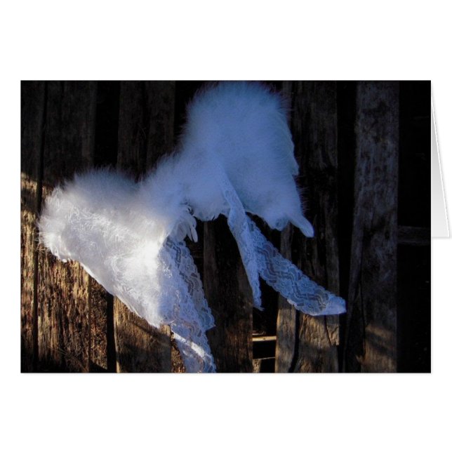 翼及びレース-空白のなカード (正面横)