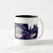 "翼目"のマグ備えています ツートーンマグカップ (正面右)