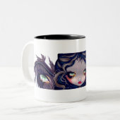 "翼目"のマグ備えています ツートーンマグカップ (正面左)