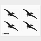 翼突恐竜 長方形シール (シート)