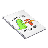 翼竜のダジャレは恐竜ギャグが最高に面白い ノートブック (右側)