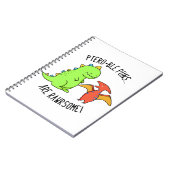 翼竜のダジャレは恐竜ギャグが最高に面白い ノートブック (左側)