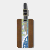 翼部のMoanaのダイヤモンドの頭部のハワイの波の印 ラゲッジタグ (正面縦)