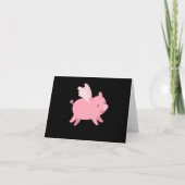 翼飛んでいるのある豚が豚好きを飛ぶ カード (正面)