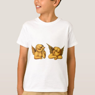翼飛んでいる付きエンジェル豚ファンタジー動物アート Tシャツ