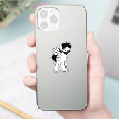 翼2x2付きひげ付きブロニー シール (スマートフォン)