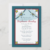 翼5x7航空機航空招待状 招待状 (正面)