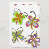 翼：お洒落蝶素晴らしをテーマにしたデザイン 便箋 (正面/裏面)