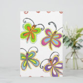 翼：お洒落蝶素晴らしをテーマにしたデザイン 便箋 (スタンド正面)