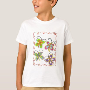 翼:お洒落蝶素晴らしをテーマにしたデザイン Tシャツ