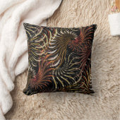 翼-モダン-抽象芸術-茶色 クッション (ブランケット)