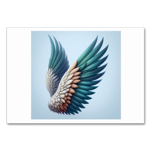 翼(羽 / はね) – フラッ日本のシュカード テーブルナンバー (正面)