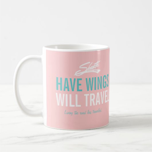 翼- Shastaのヴィンテージのキャンピングカートレーラー--を持って下さい コーヒーマグカップ (左)