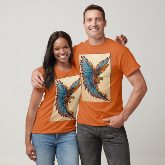 翼t付きワシ tシャツ (ユニセックス)