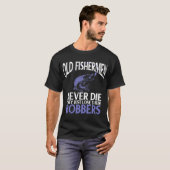 老いたる釣り人 死なず ただボッベを失うのみ Tシャツ (正面フル)