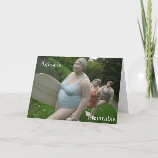 老いたサーファーの誕生日カード古い年齢のユーモア カード (正面)