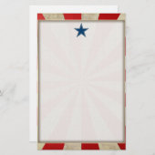 老いた栄光 – 赤、白、青の星とストライプ 便箋 (正面/裏面)