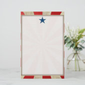 老いた栄光 – 赤、白、青の星とストライプ 便箋 (スタンド正面)
