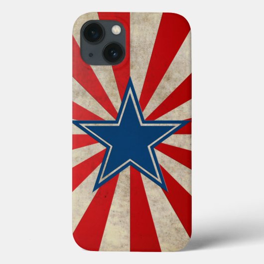 老いた栄光 – 赤、白、青の星とストライプ Case-Mate iPhoneケース (裏面)