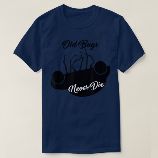 老いた虫は死なないカッコいい。 Tシャツ (デザイン正面)
