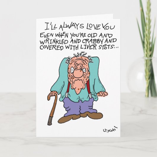 老いてしわだらけの カード (正面)