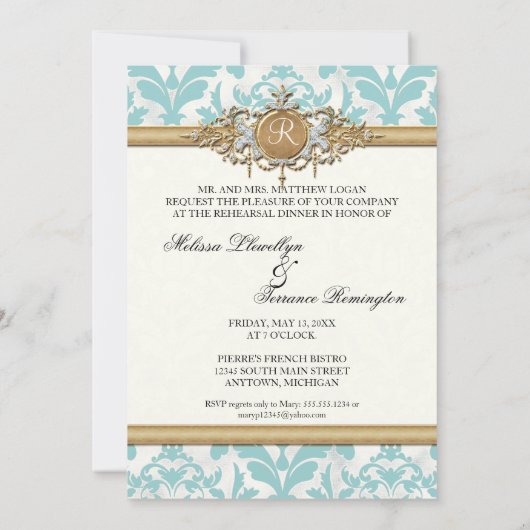 老いぼれ動揺しての金きらきら光る色結婚の表情 招待状 (裏面)