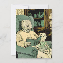 老いぼれ読は若い者には本だ サンキューカード