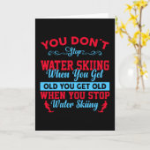 老いストップては水上スキーをしない カード (黄色い花)