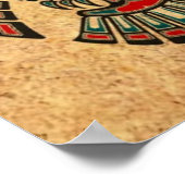 老い擦り切れたとハイダスピリットフクロウ ポスター (角)