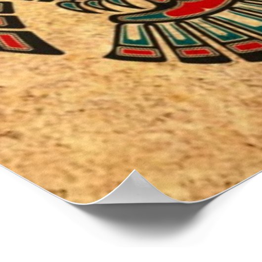 老い擦り切れたとハイダスピリットフクロウ ポスター (角)