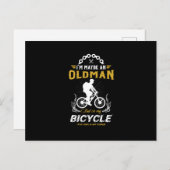 老おもしろい人自転車愛好家 シーズンポストカード (正面/裏面)