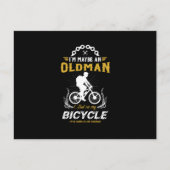 老おもしろい人自転車愛好家 シーズンポストカード (正面)